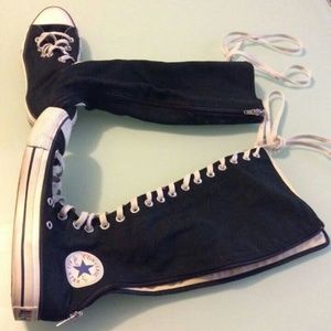 Knee High Black Converse